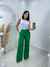 Calça Pantalona Camila em Linho - Verde Bandeira - loja online