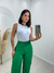 Calça Pantalona Camila em Linho - Verde Bandeira na internet