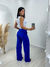 Calça Pantalona Camila em Linho - Azul Royal - Gabi Q.