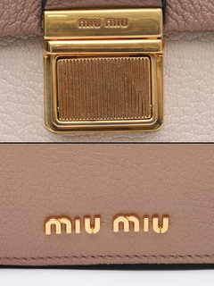 Miu Miu Madras Goatskin Leather Shoulder - loja online