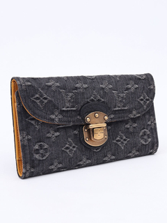 Carteira Louis Vuitton Black Denim Amelia na internet