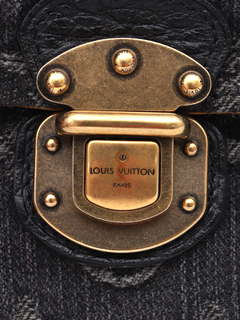 Carteira Louis Vuitton Black Denim Amelia - Paris Brechó