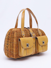 Bolsa Dior Vintage Wicker Patent Baulleto na internet