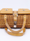 Bolsa Dior Vintage Wicker Patent Baulleto - loja online