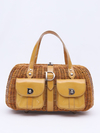 Bolsa Dior Vintage Wicker Patent Baulleto