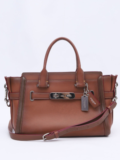 Bolsa Coach Brown Tote Turn Lock