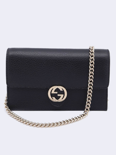 Bolsa Gucci Interlocking G Wallet On Chain Preta