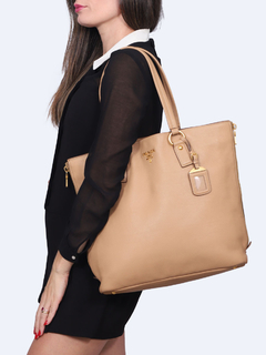 Bolsa Prada Vitello Phenix Shopping Tote Nude - comprar online