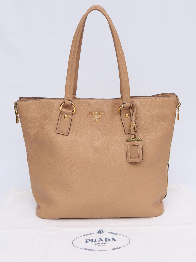 Bolsa Prada Vitello Phenix Shopping Tote Nude