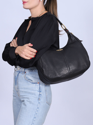 Bolsa Prada Black Cervo Lux Leather Hobo - comprar online