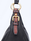 Bolsa Prada Black Cervo Lux Leather Hobo - Paris Brechó