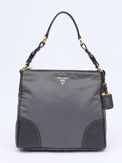 Bolsa Prada Tessuto Nylon Grafite Hobo Shoulder