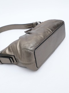 Bolsa Coach Metallic Gray Leather - loja online