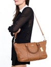 Bolsa Coach Medium Brown Leather na internet