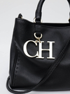 Bolsa Caroline Herrera CH Black Leather - loja online