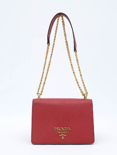 Bolsa Prada Saffiano Lux Chain Vermelha - comprar online