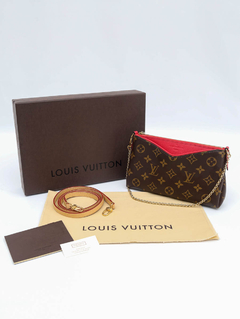 Bolsa Louis Vuitton Monogram Pallas Clutch Noir Canvas - Paris Brechó