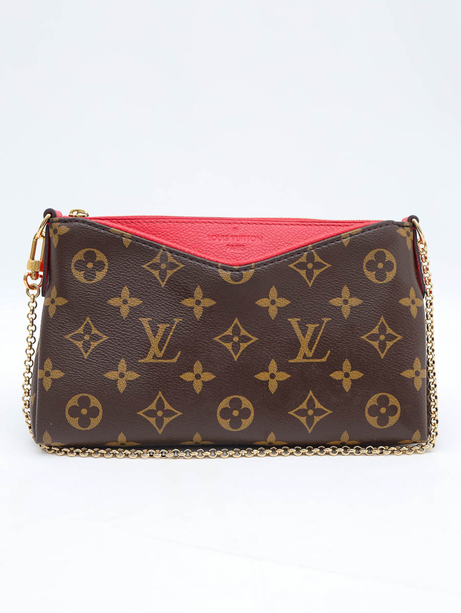 Bolsa Louis Vuitton Monogram Pallas Clutch Noir Canvas