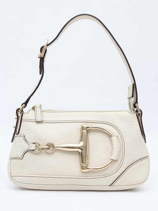 Clutch Gucci Horsebit Leather White