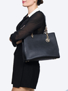 Bolsa Michael Kors JetSet Black Leather - comprar online