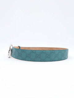 Cinto Gucci Interlocking Buckle Verde - TAM 90 - comprar online