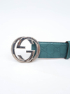 Cinto Gucci Interlocking Buckle Verde - TAM 90