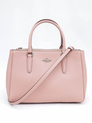 Bolsa Coach Pink Carryall Satchel