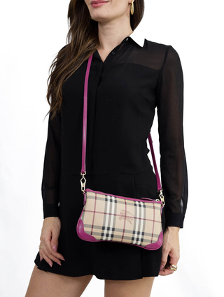 Burberry Haymarket Check Coated Crossbody - comprar online