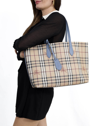 Bolsa Burberry Reversible Tote Haymarket Check - comprar online