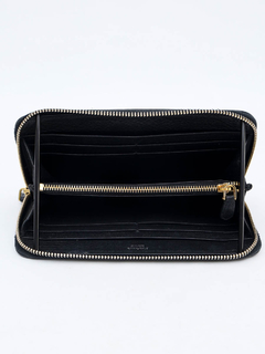 Carteira Prada Black Leather Zip Around - comprar online