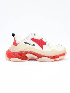 Balenciaga Triple S Clear Sole White Red - 35 BRA - loja online