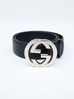 Cinto Gucci Interlocking GG Buckle Tam 90