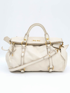 Bolsa Miu Miu White Vitello Lux Bow