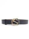 Imagem do Cinto Gucci Interlocking Buckle Preto - TAM 85