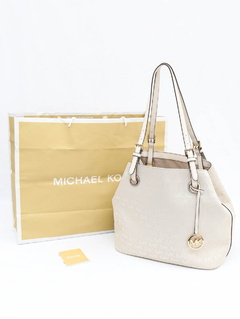 Bolsa Michael Kors Monograma White Shoulder na internet