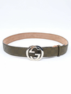 Cinto Gucci Interlocking Buckle TAM 100 na internet