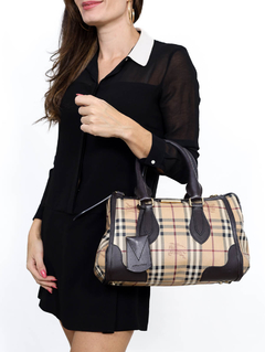 Bolsa Burberry Haymarket Check Gladstone - comprar online