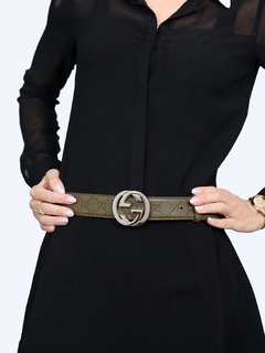 Cinto Gucci Interlocking Buckle TAM 100 - comprar online