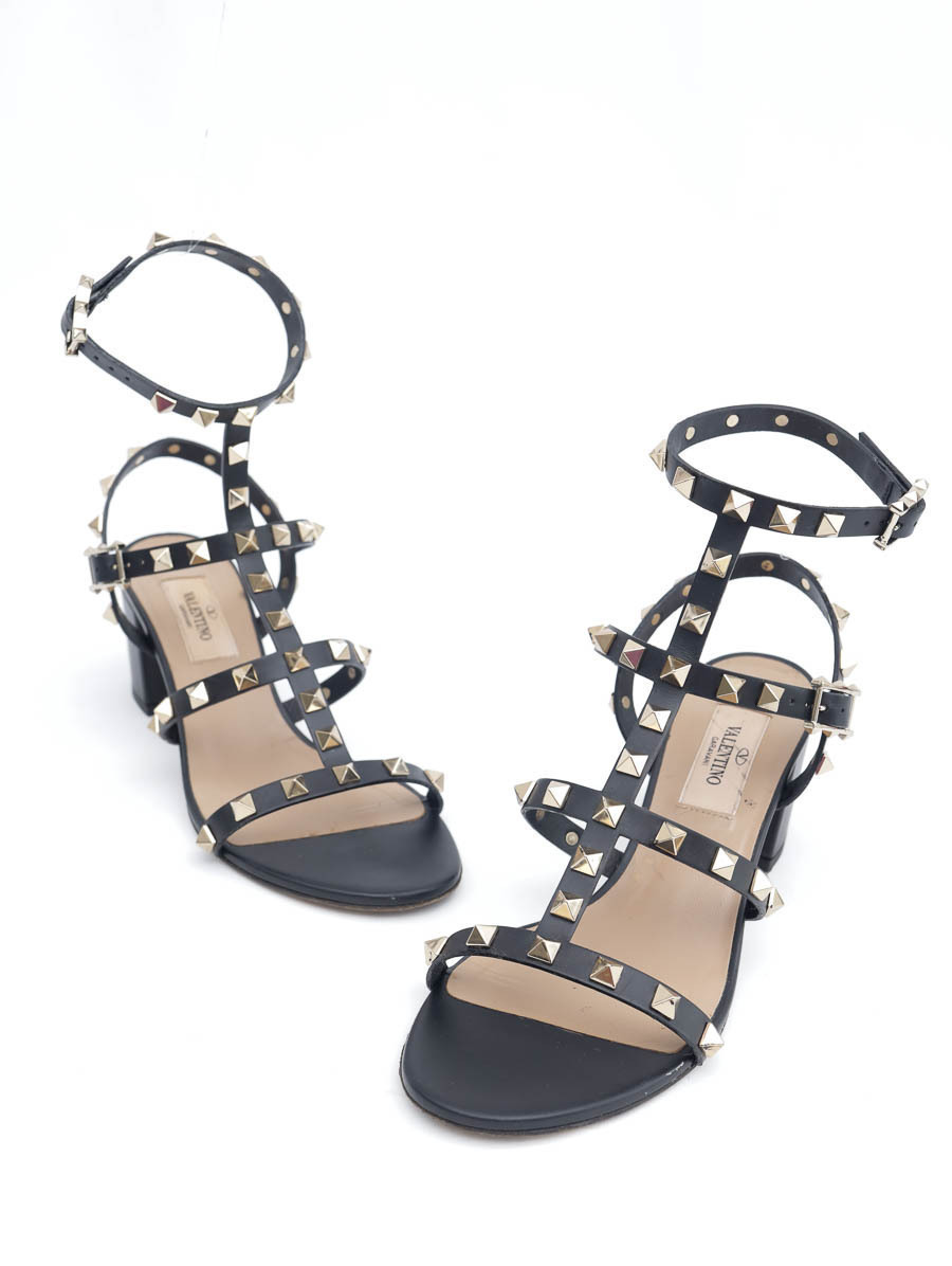 Sandália Valentino Rockstud Couro - Tam 35 BRA