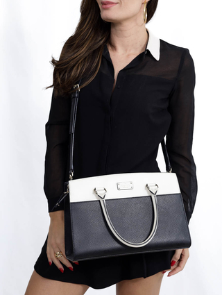 Bolsa Kate Spade Medium Black White Leather - comprar online
