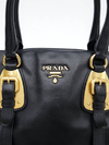 Bolsa Prada Tessuto Trimmed Satchel