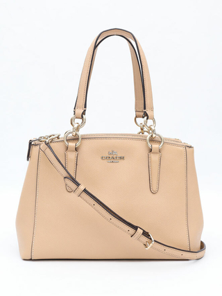 Bolsa Coach Tote Bege Leather