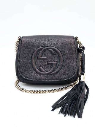 Bolsa Gucci Soho Chain Preta