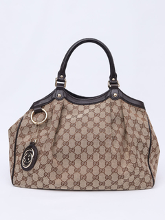 Bolsa Gucci Medium Sukey Ébano/Bege