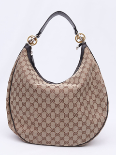 Gucci Beige/Ebony GG Twins Large Hobo - Paris Brechó