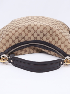 Gucci Beige/Ebony GG Twins Large Hobo