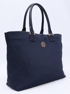 Bolsa Tory Burch Nylon Blue Tote - Paris Brechó