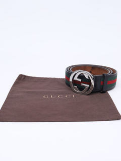 Imagem do Cinto Gucci Web Interlocking GG - Tam 110