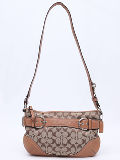 Bolsa Coach Signature Canvas e Couro Hobo - Paris Brechó