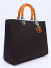 Bolsa Lady Dior Dark Brown Canvas Large na internet